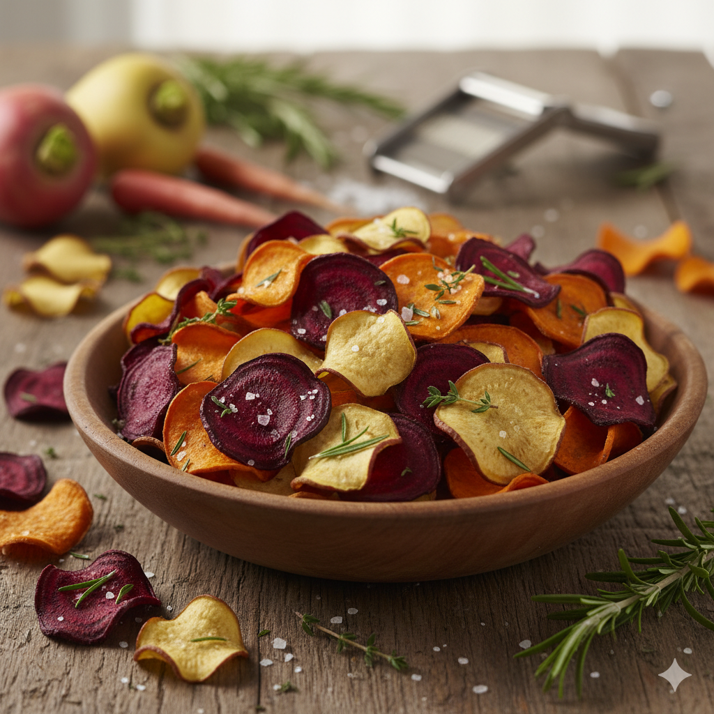 Baked Root Vegetable Crisps