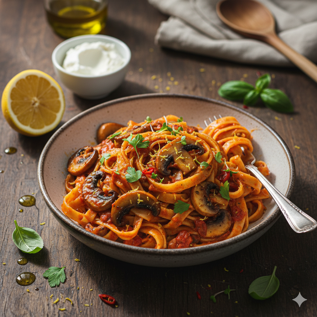 Creamy Tomato & Mushroom Tagliatelle: Your New Go-To Weeknight Hug in a Bowl